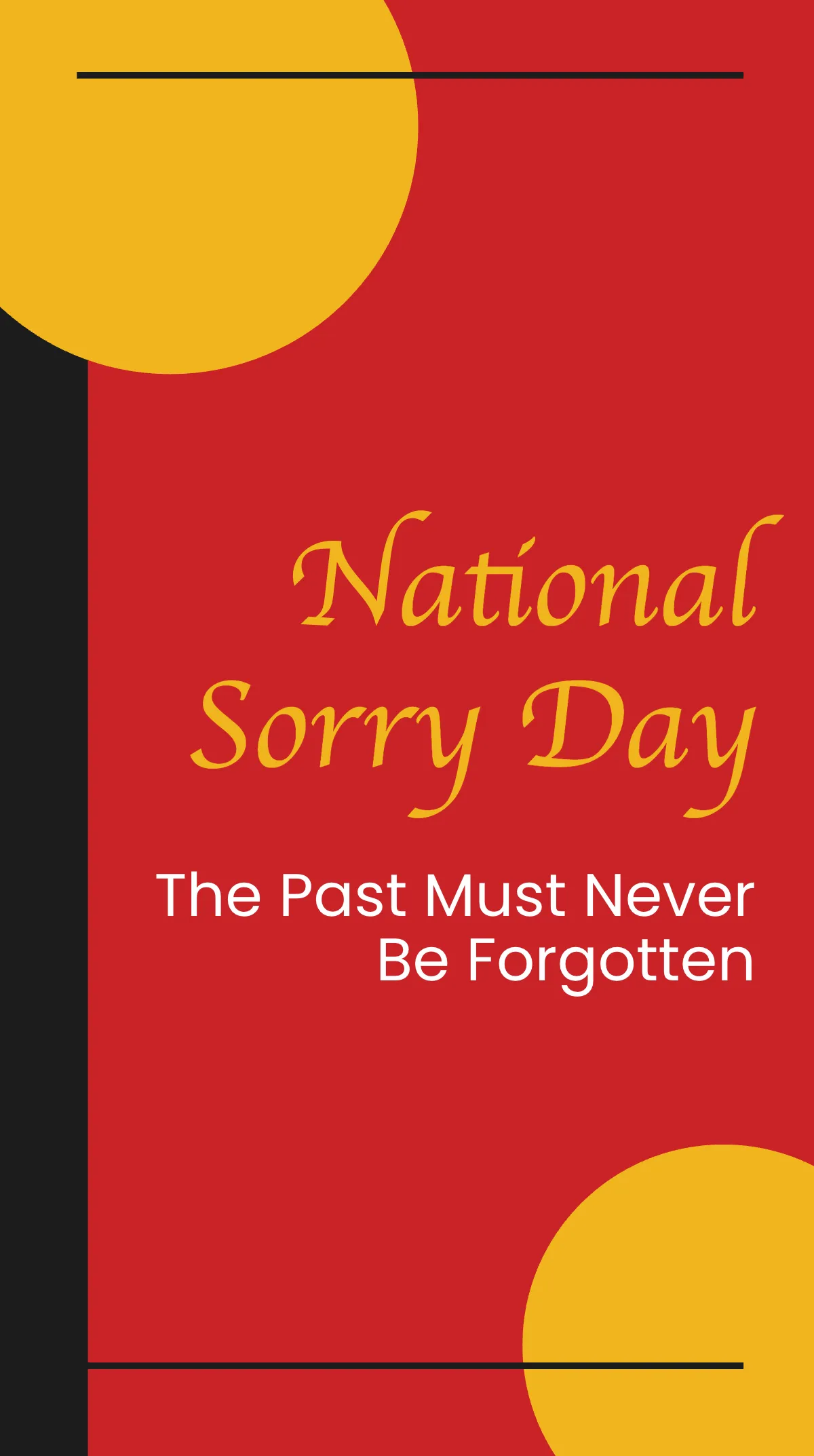 Free National Sorry Day Instagram Story Template to Edit Online