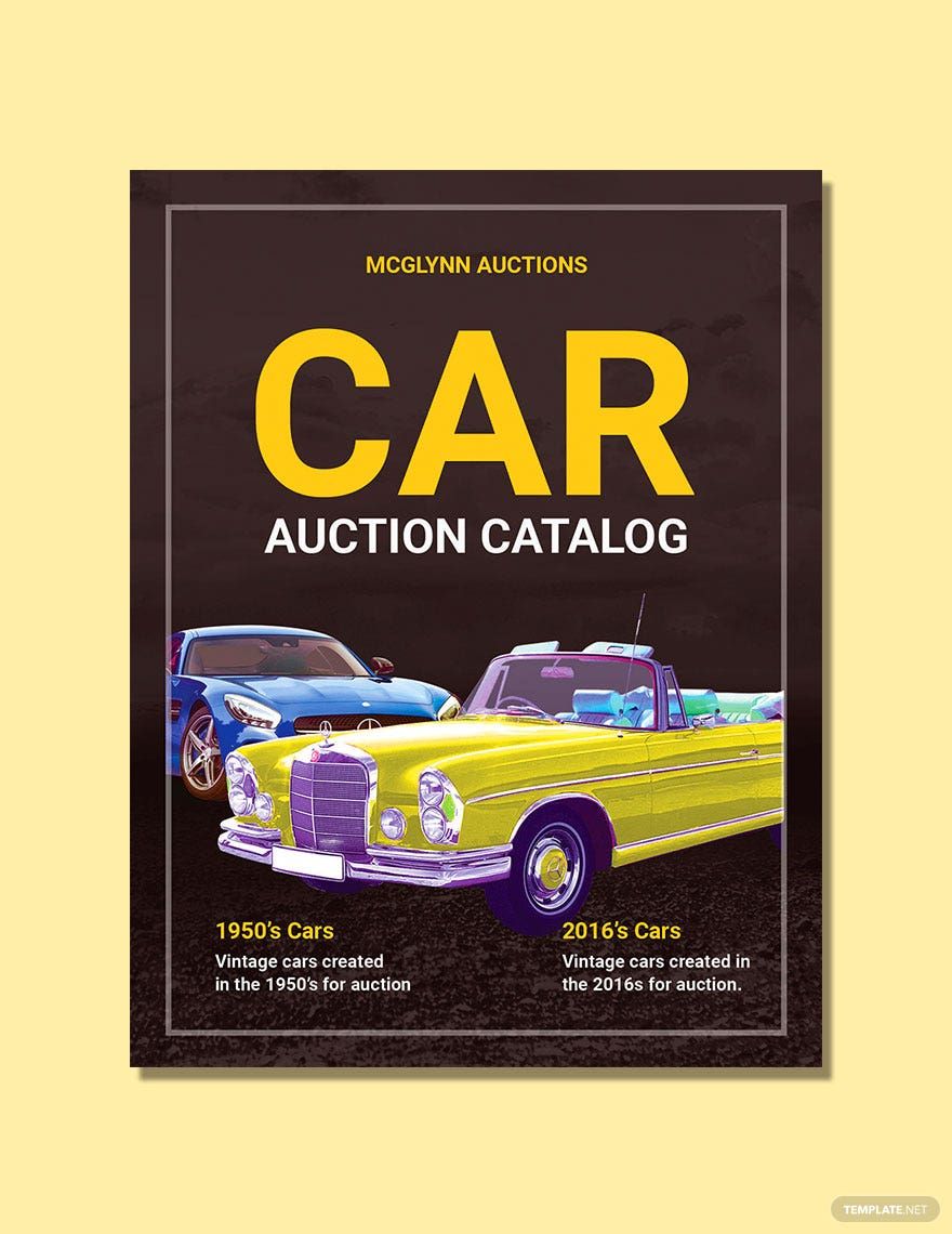 Car Auction Catalog Template
