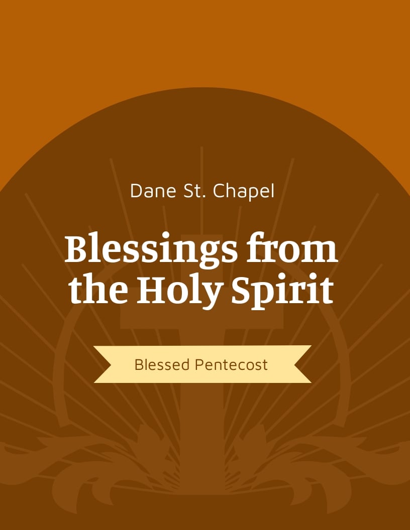 Pentecost Sunday Church Flyer Template