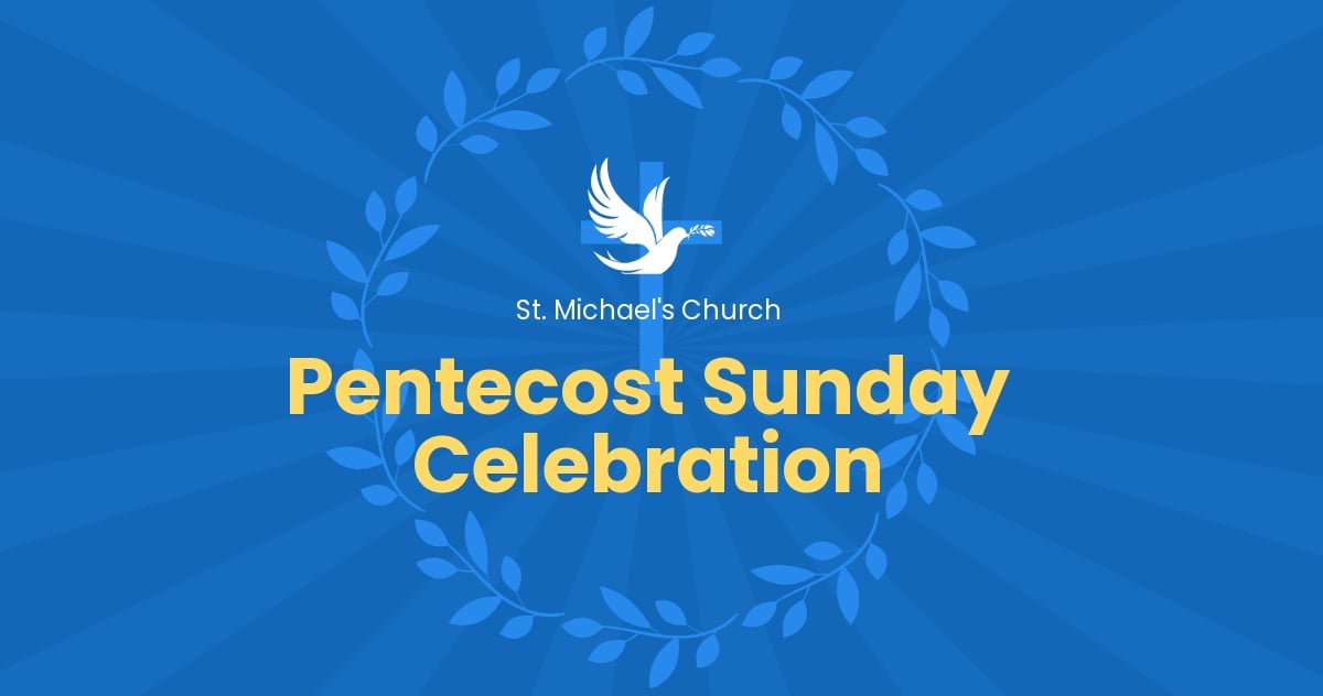 Pentecost Sunday Event Facebook Post Template