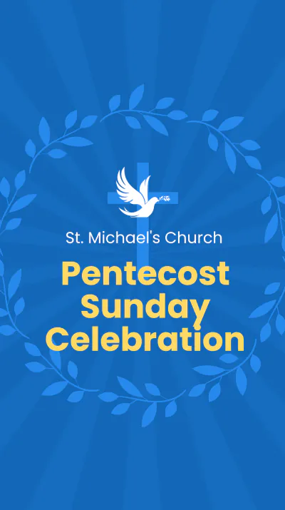 Free Pentecost Sunday Event Instagram Story Template to Edit Online