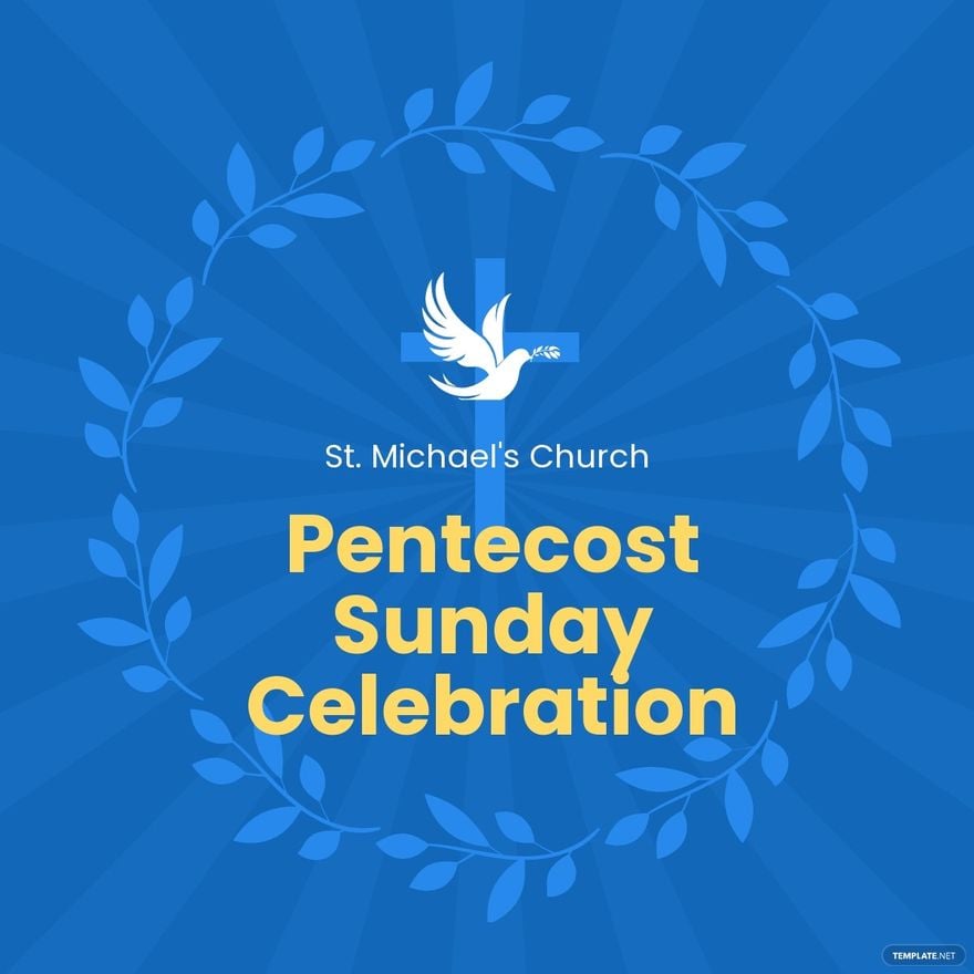 Pentecost Sunday Event Linkedin Post Template
