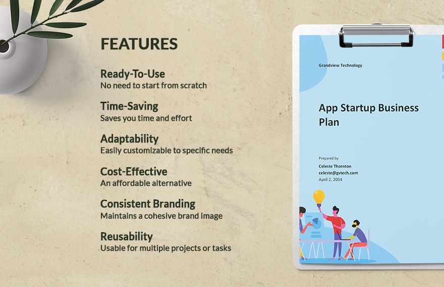 App Startup Business Plan Template