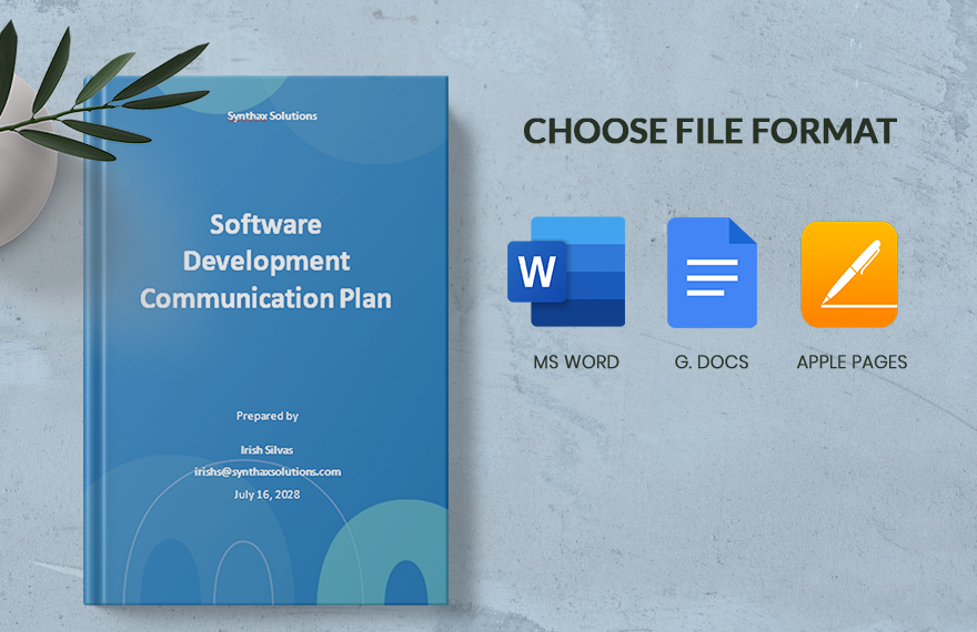 Software Development Communication Plan Template