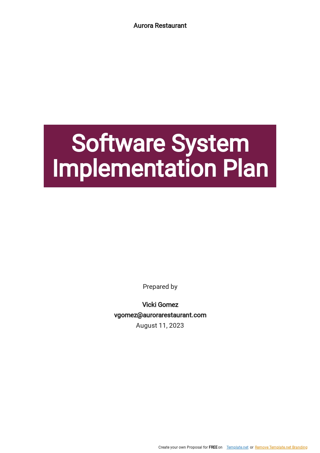 Software System Implementation Plan Template.jpe