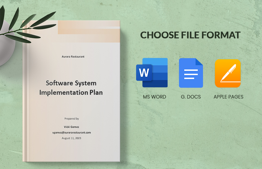 Software System Implementation Plan Template