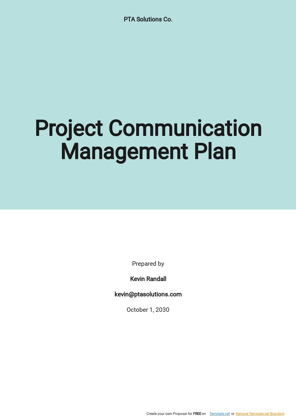 Simple Project Communication Management Plan Template.jpe