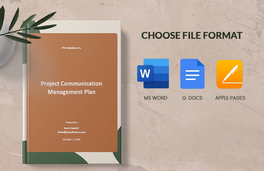 Simple Project Communication Management Plan Template