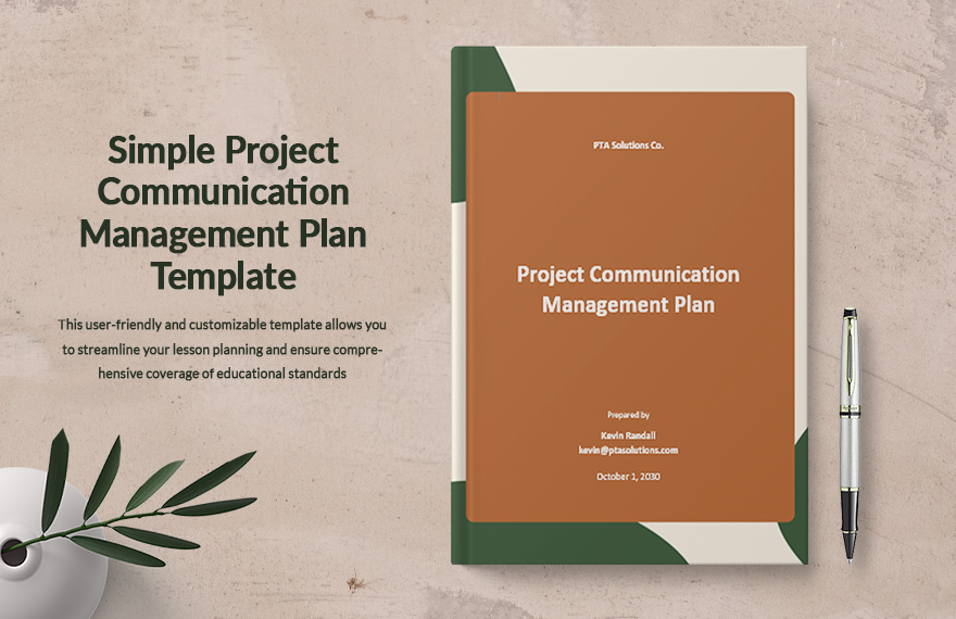 Simple Project Communication Management Plan Template in Word, Google Docs, PDF, Apple Pages