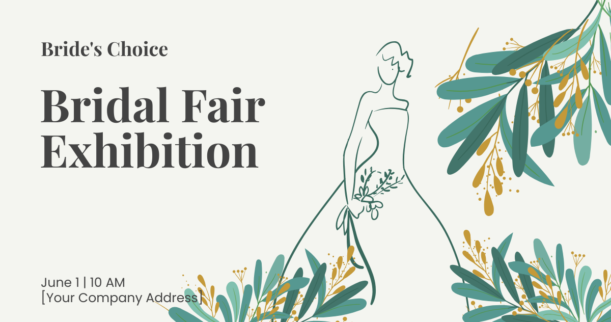 Free Bridal Fair Exhibition Facebook Post Template