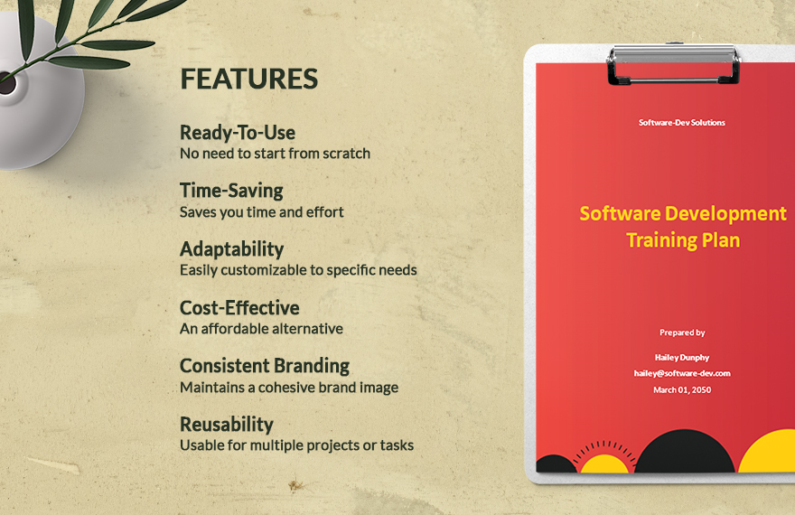 Software Development Training Plan Template