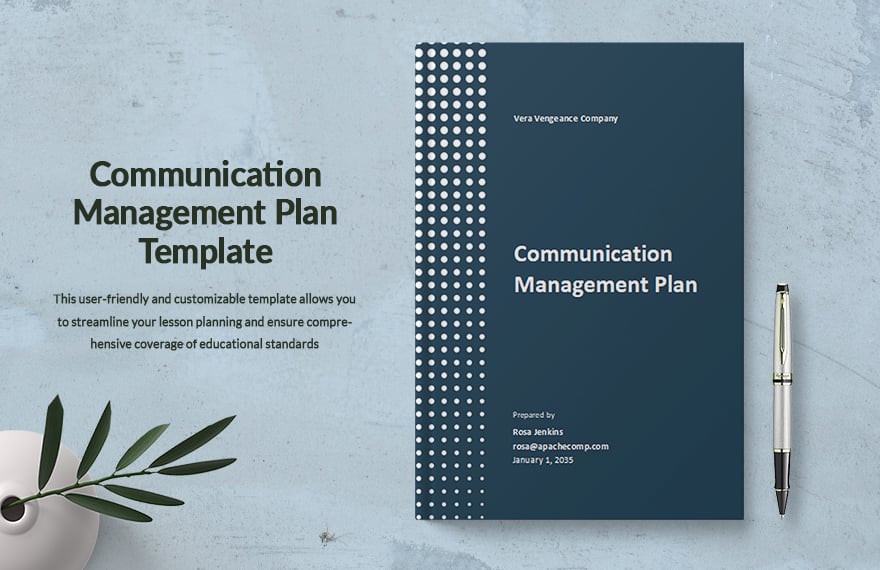 communication management plan template pecka