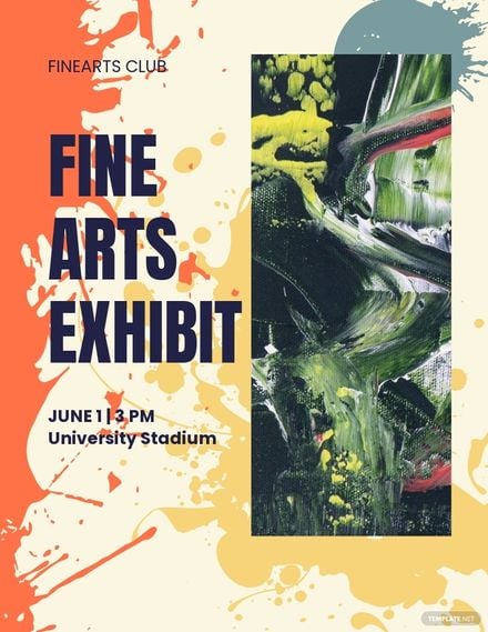 Free Fine Art Exhibition Flyer Template