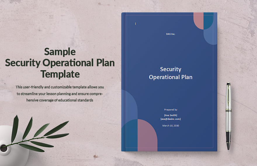 Sample Security Operational Plan Template in Word, Google Docs, Apple Pages