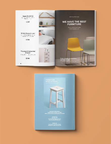 Furniture Sales Catalog Template - InDesign, Word | Template.net