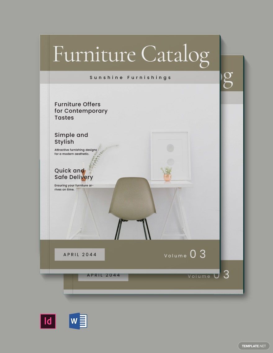 Modern Furniture Catalog Template in Word, PDF, InDesign