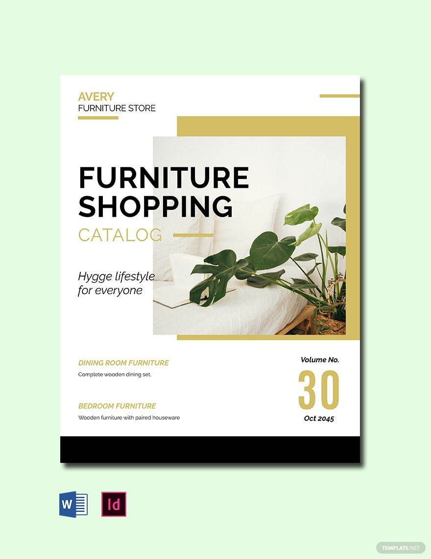 Furniture Shopping Catalog Template in Word, InDesign