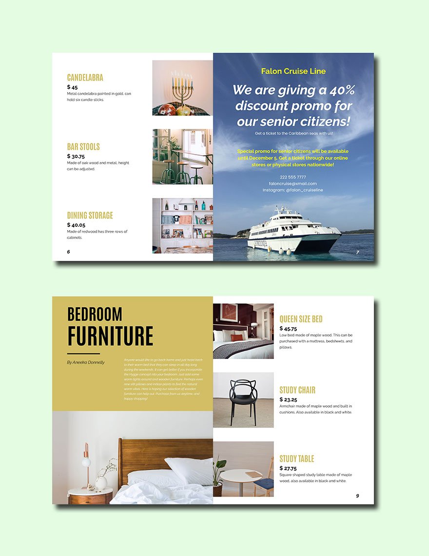 Furniture Shopping Catalog Template