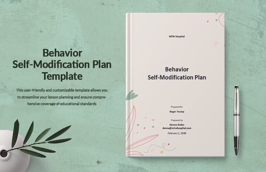 Behavior Self-Modification Plan Template
