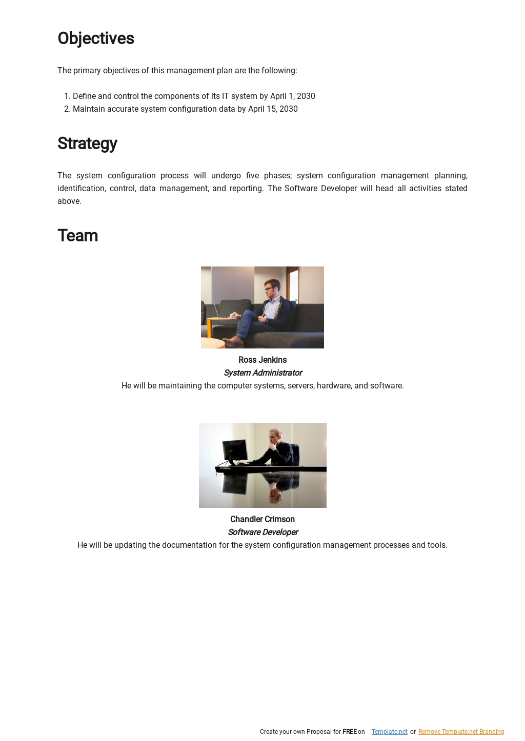 Free System Configuration Management Plan Template - Google Docs, Word ...