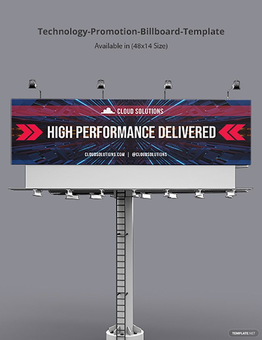 Technology Promotion Billboard Template in Word, Google Docs, Apple Pages, Publisher
