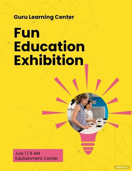 Free Education Exhibition Flyer Template