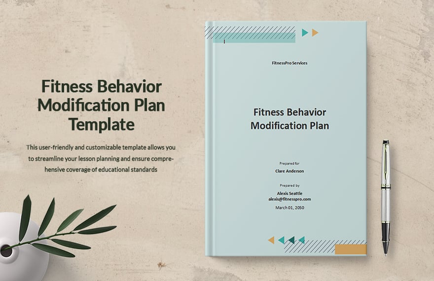 Fitness Behavior Modification Plan Template in Word, Google Docs, PDF, Apple Pages