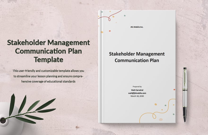 Stakeholder Management Communication Plan Template