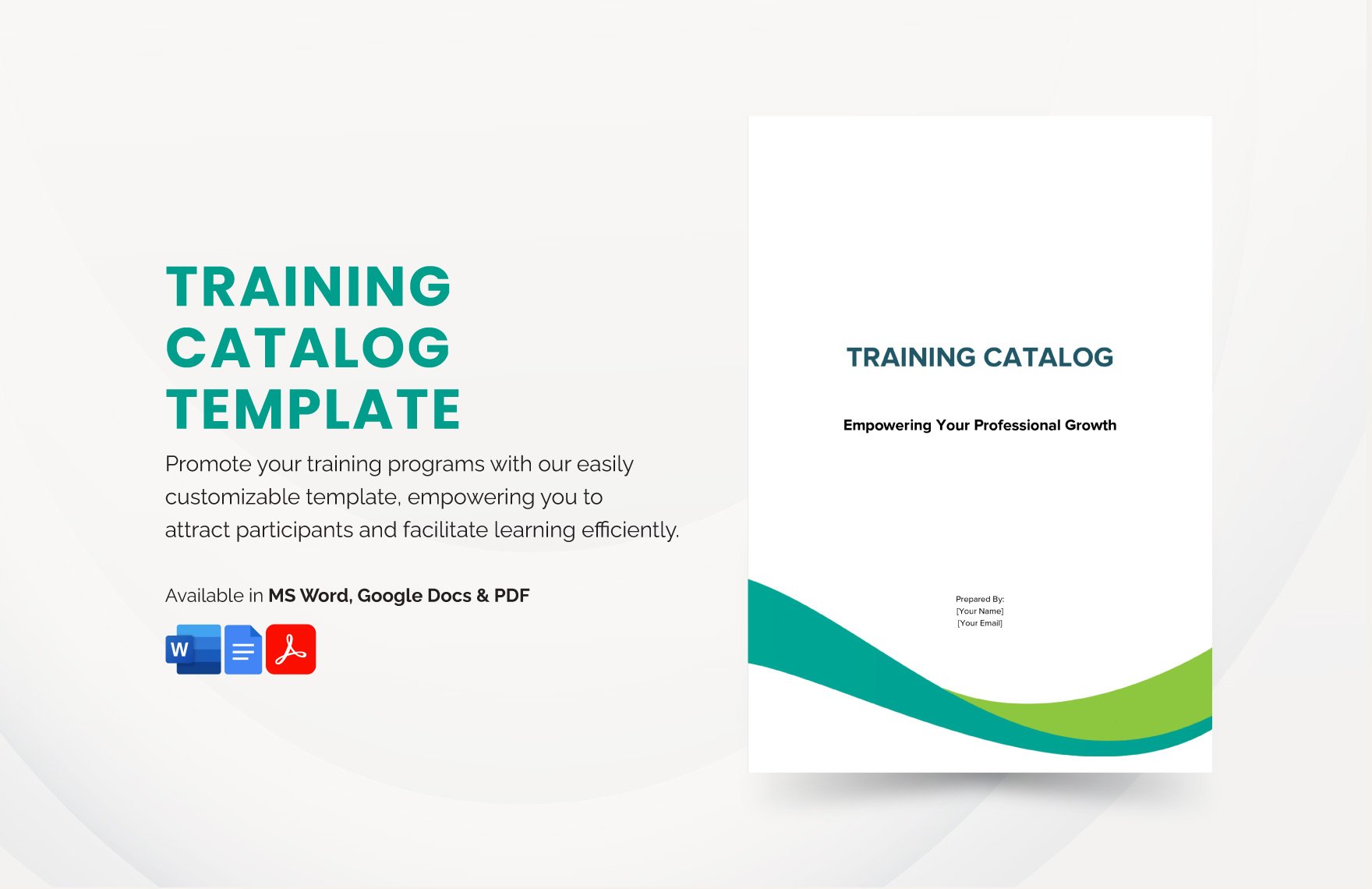Training Catalog Template in Word, Google Docs, PDF