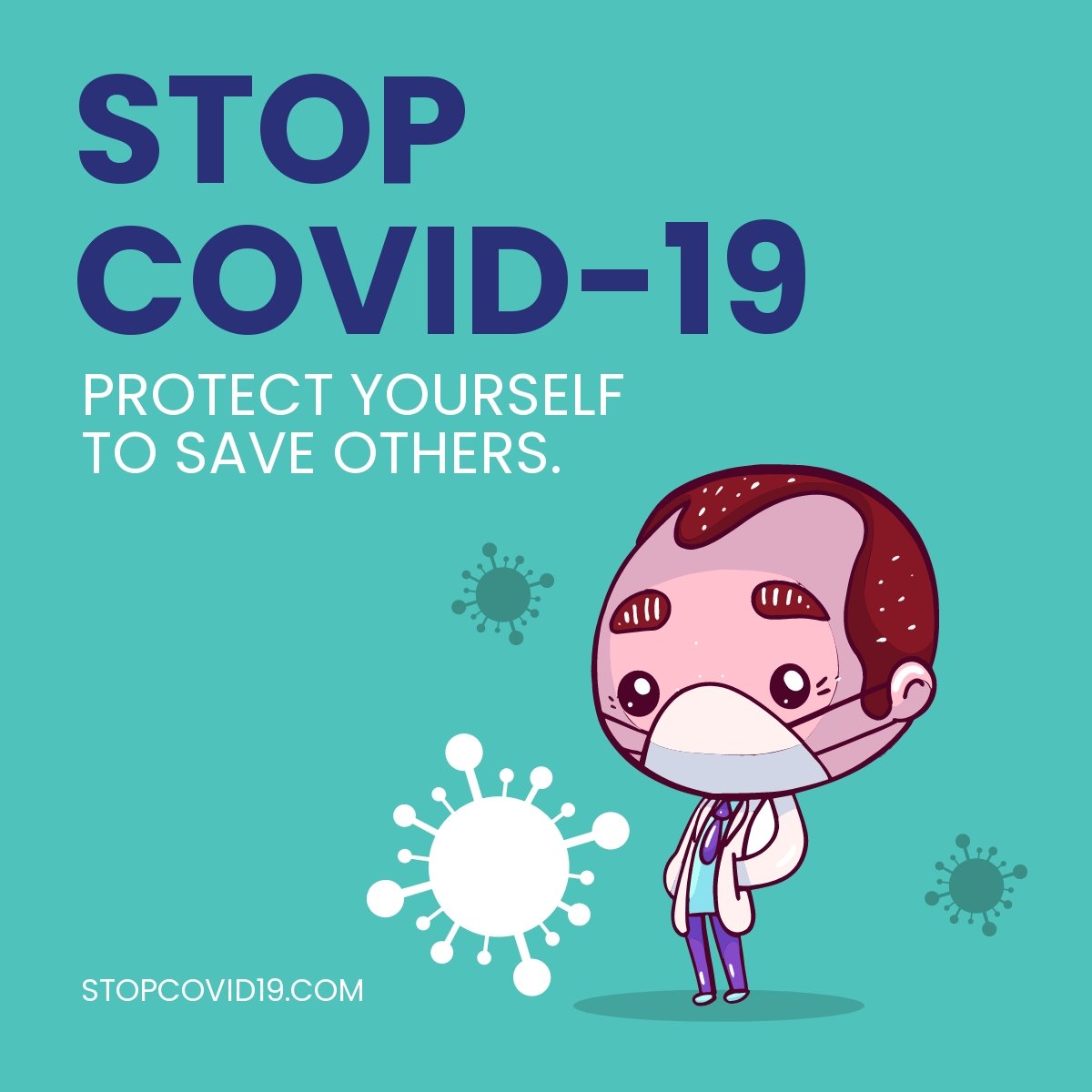 Free Covid 19 Campaign Linkedin Post Template