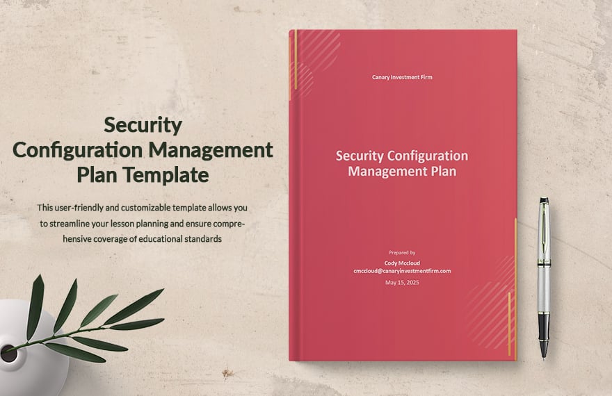 Security Configuration Management Plan Template