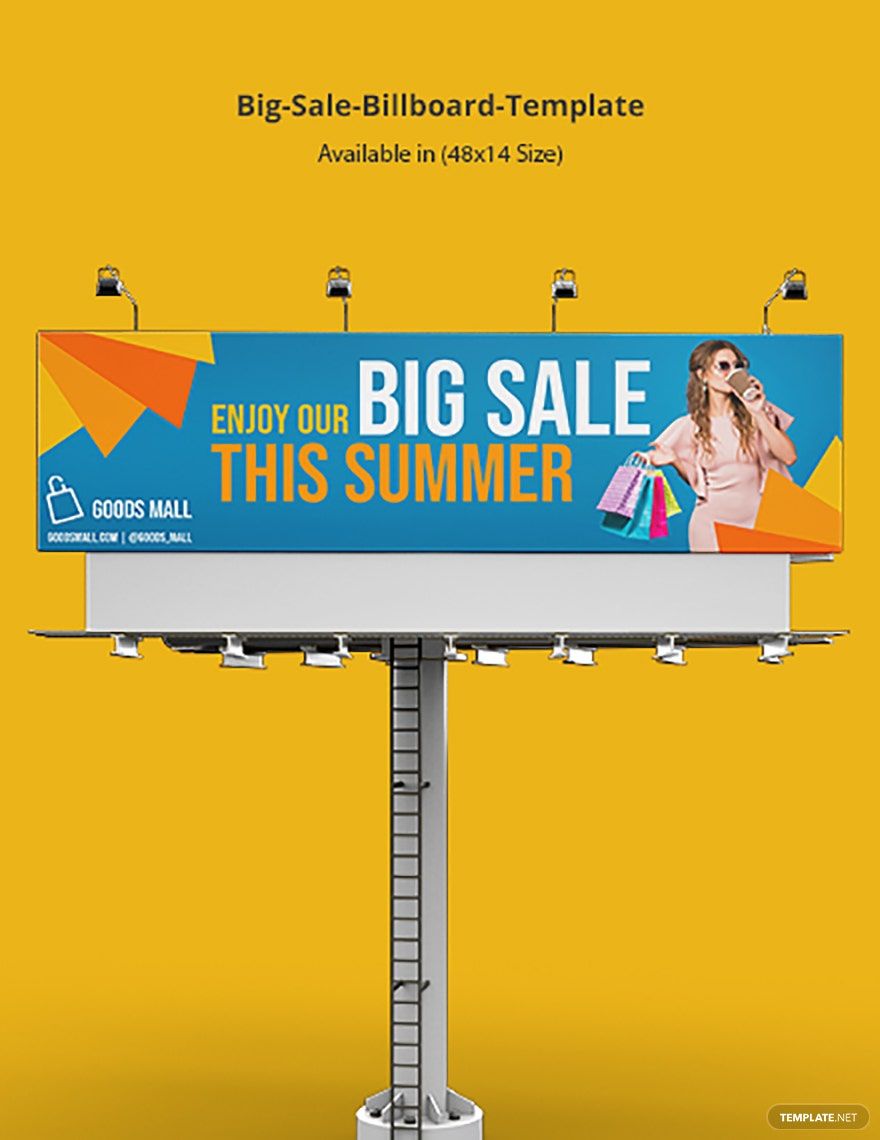 Big Sale Billboard Template in Word, Google Docs, Apple Pages, Publisher