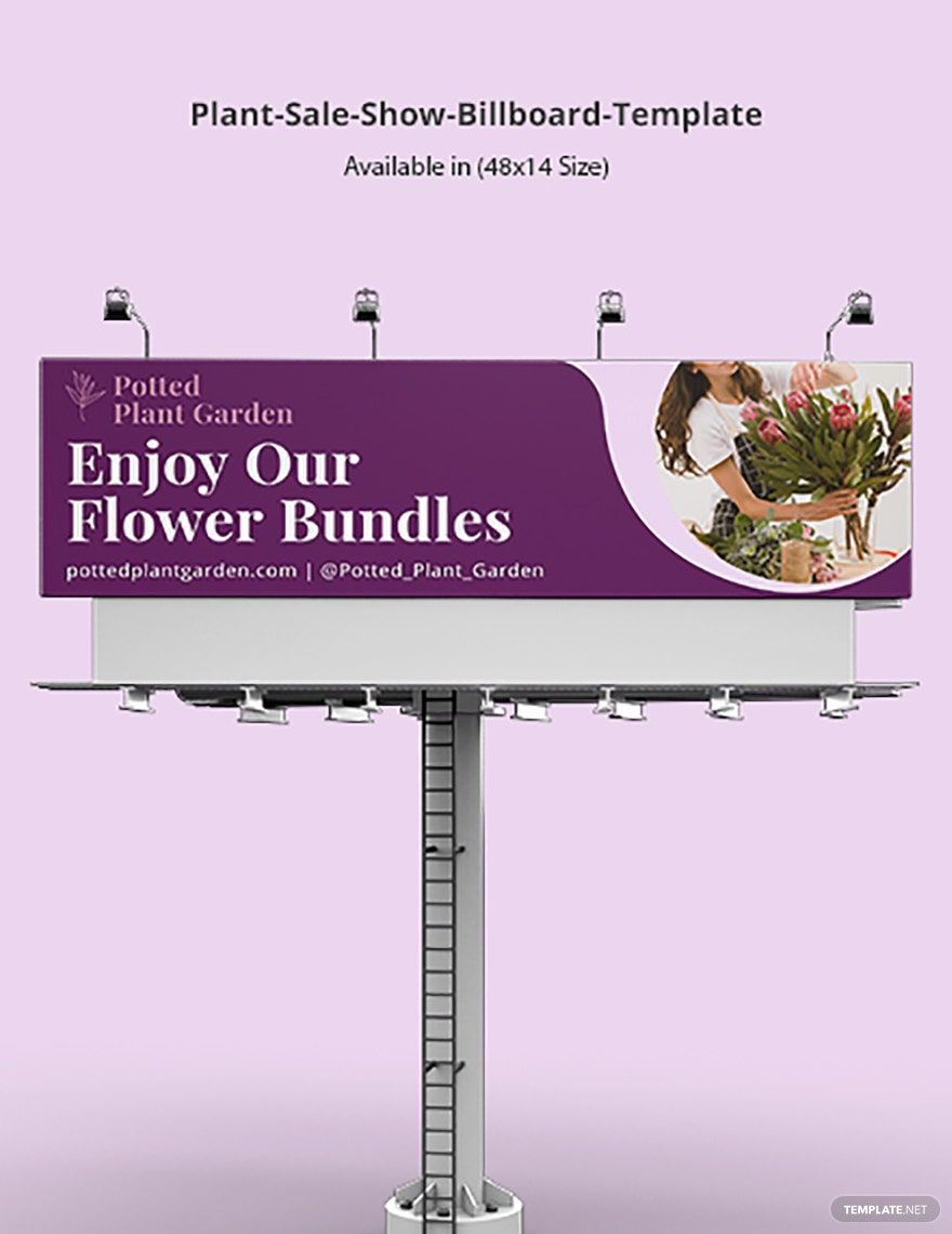 Plant Sale Show Billboard Template in Word, Google Docs, Apple Pages, Publisher