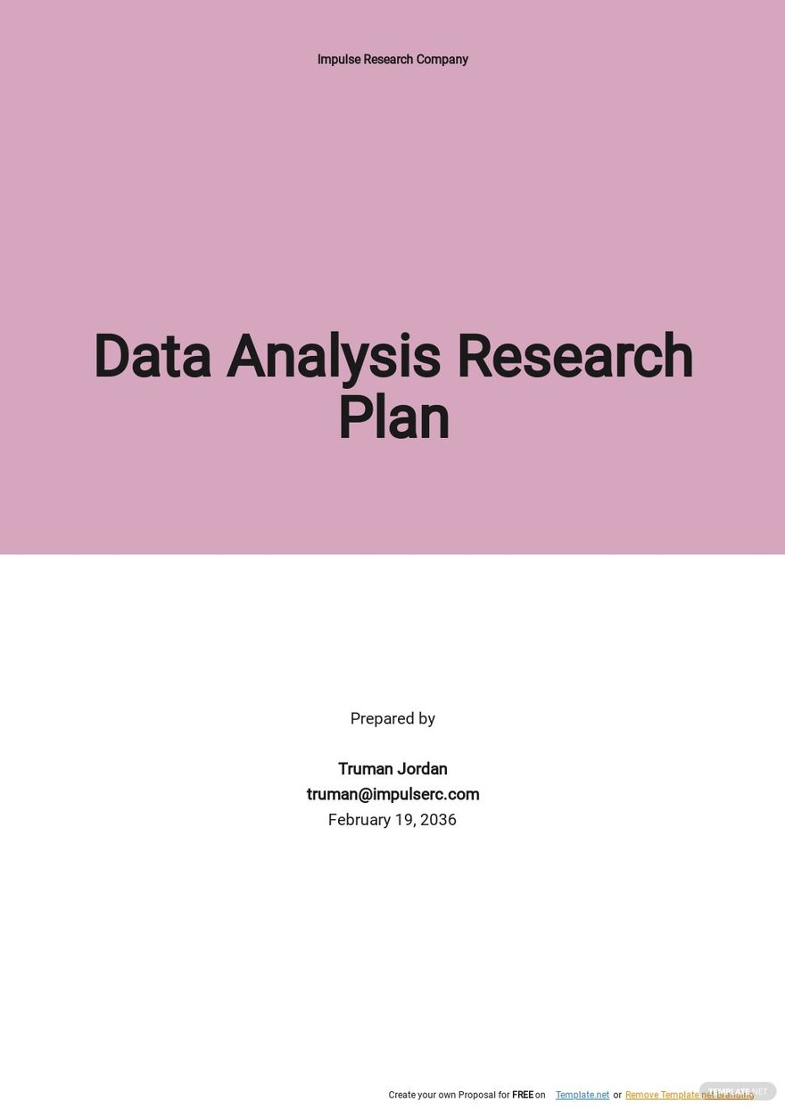 sample data analysis plan in action research