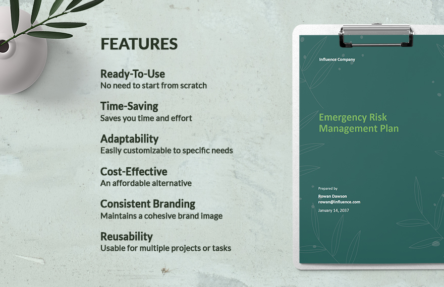 Emergency Risk Management Plan Template