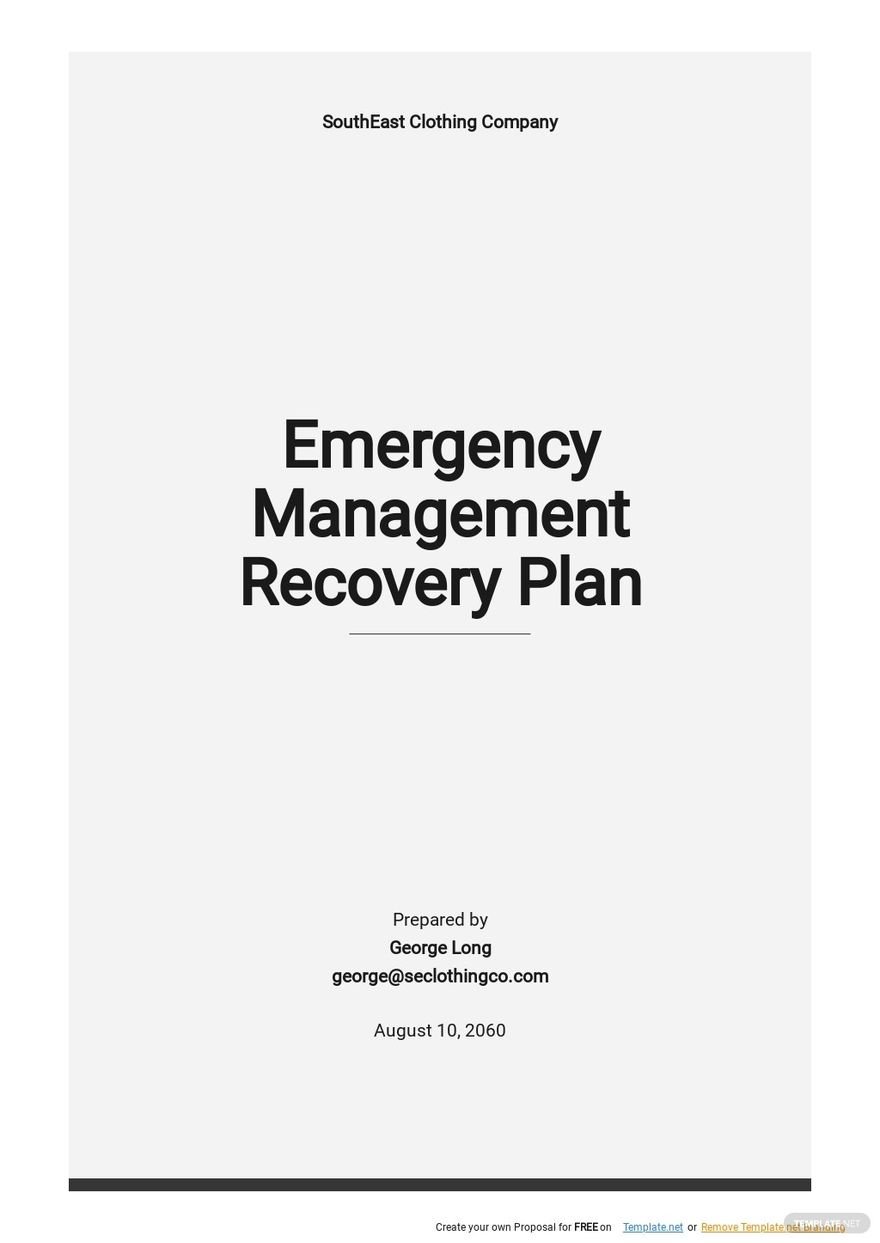 FREE Emergency Management Plan Template in Google Docs Template net