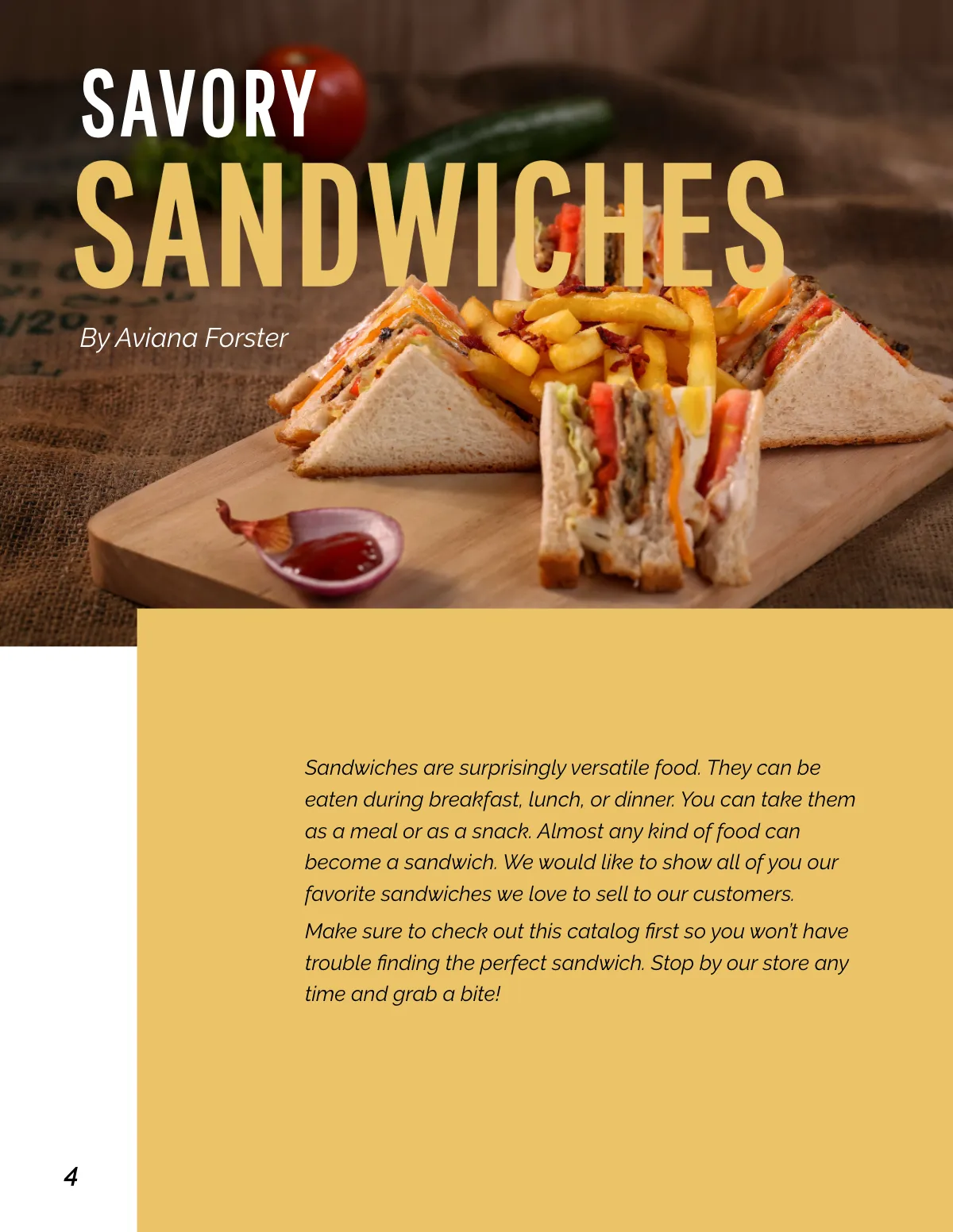 Free Food Catalog Template to Edit Online