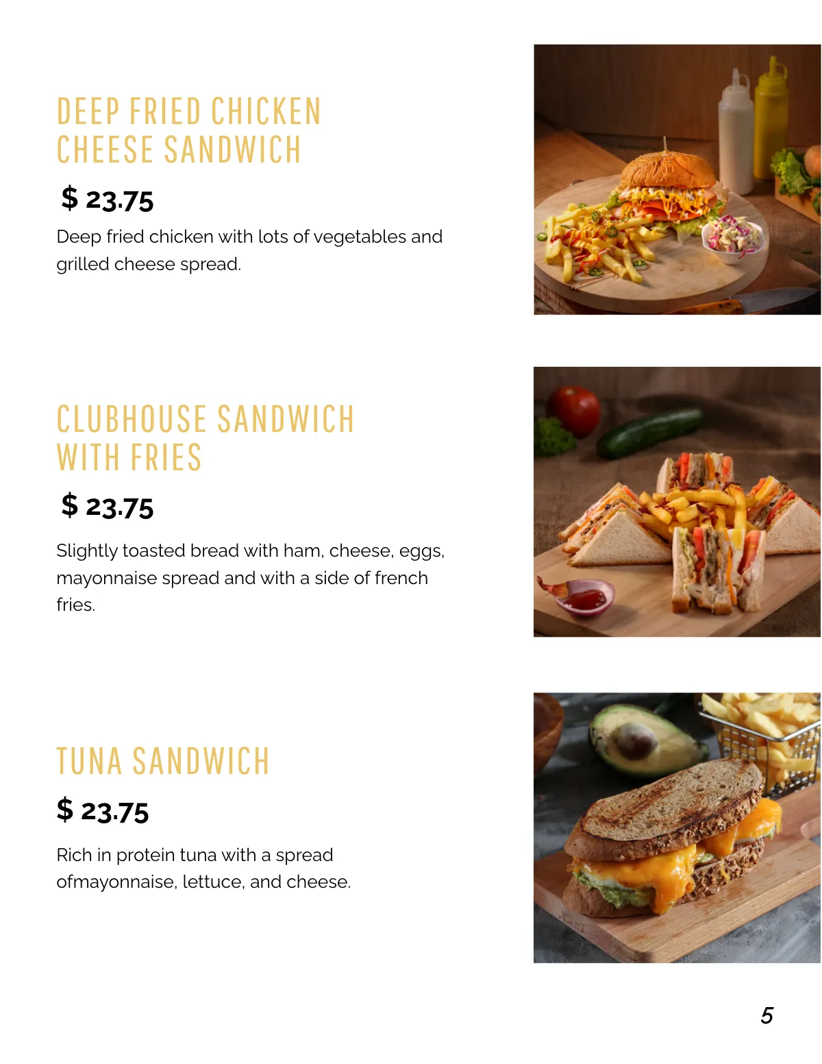 Free Food Catalog Template to Edit Online