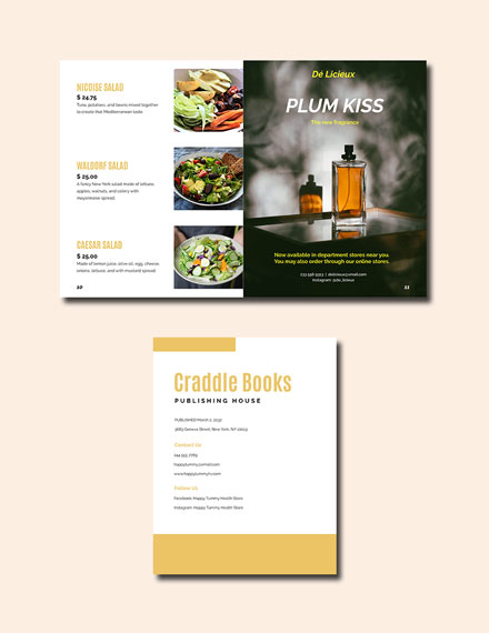 Food Catalog Template Format