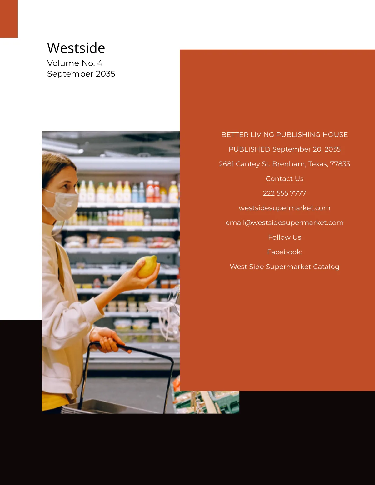 Free Simple Supermarket Catalog Template to Edit Online