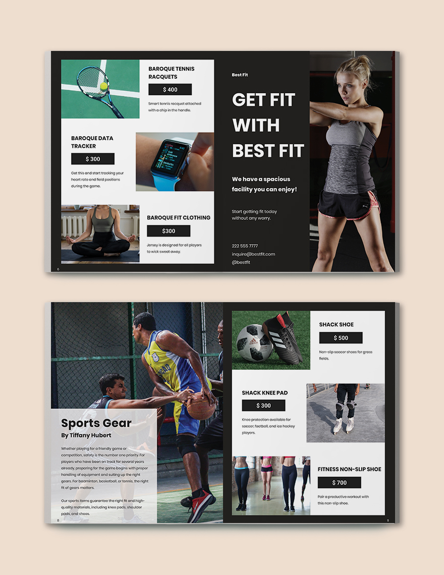 Sports Catalog Template Download in Word, PDF, InDesign
