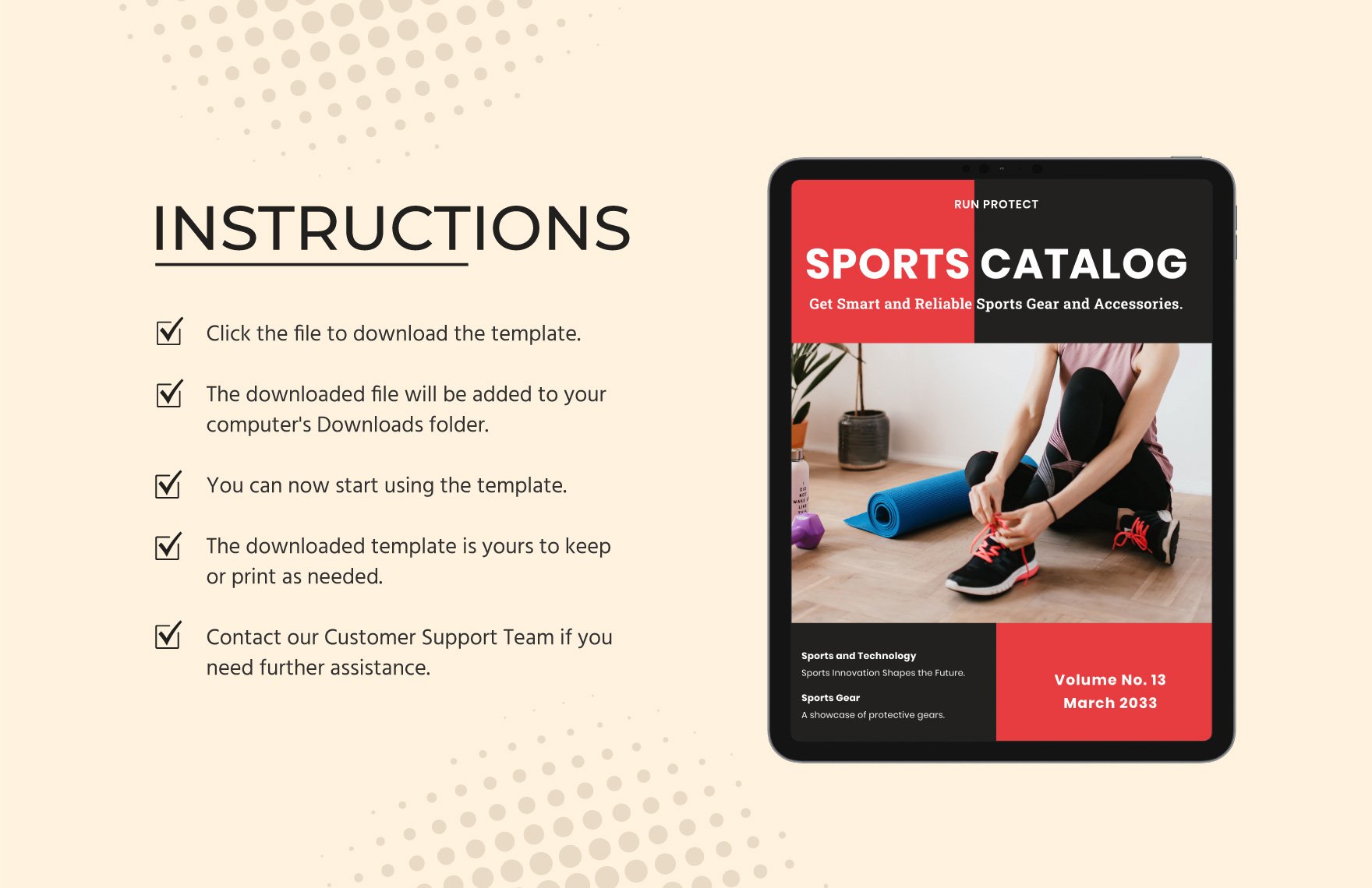 Sports Catalog Template