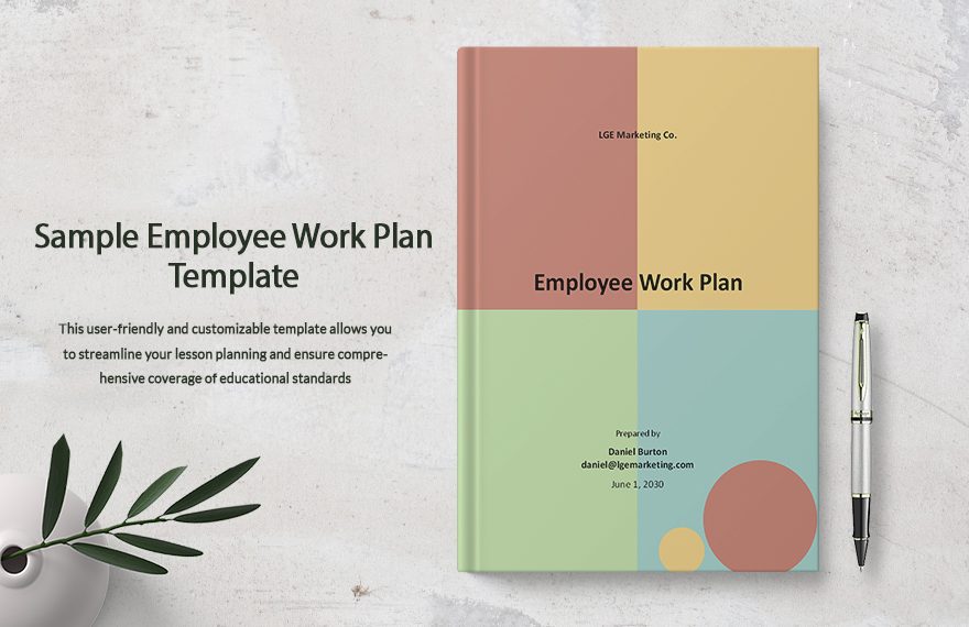 Free Sample Employee Work Plan Template Google Docs Word Apple 