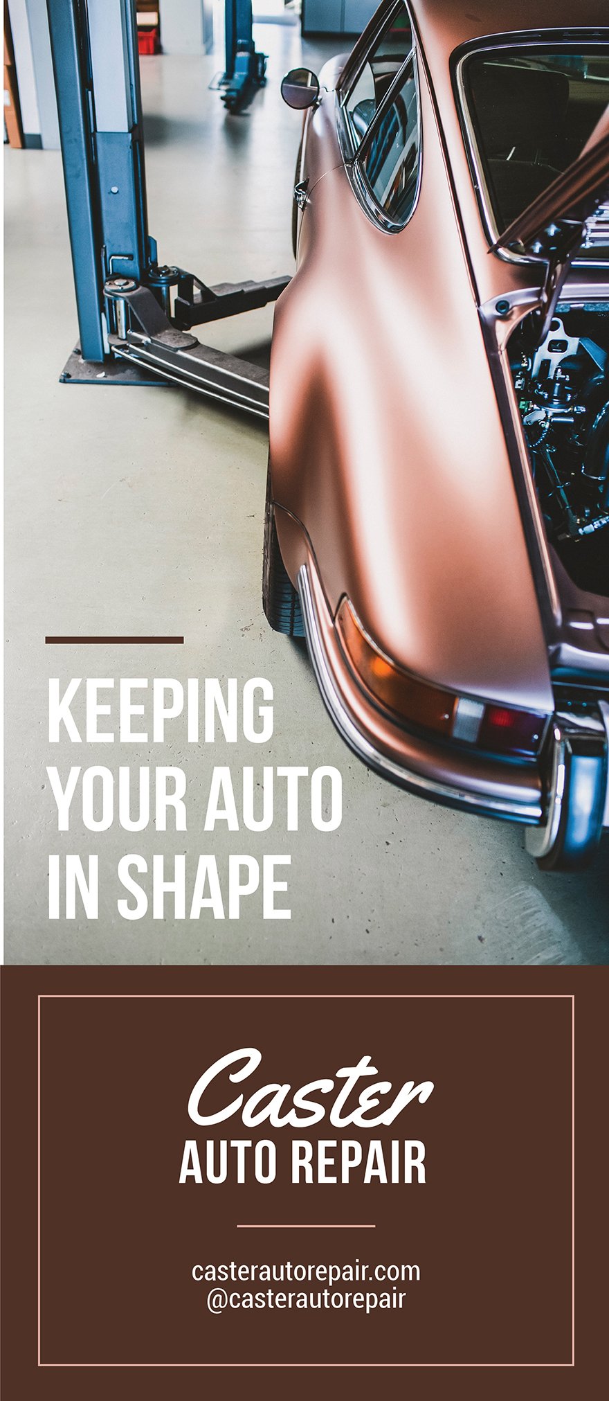 Auto Repair Promotion Roll Up Banner Template