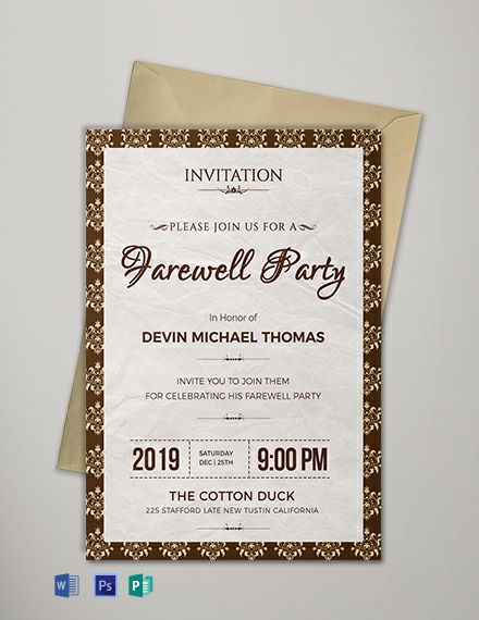 Farewell Program Template