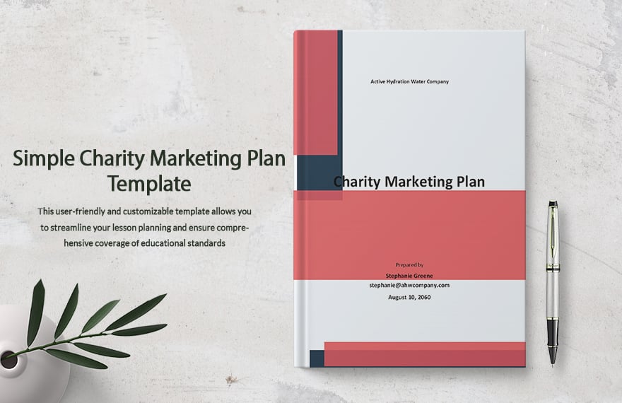 Simple Charity Marketing Plan Template