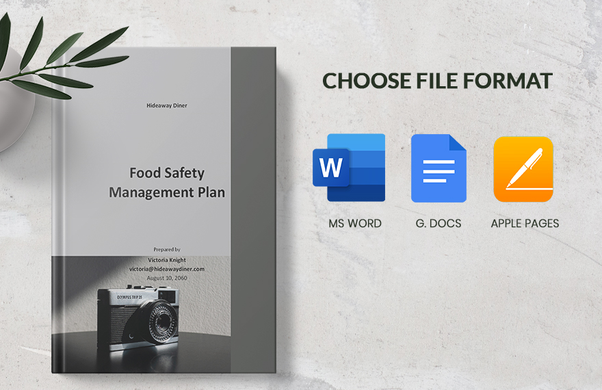 Food Safety Management Plan Template 