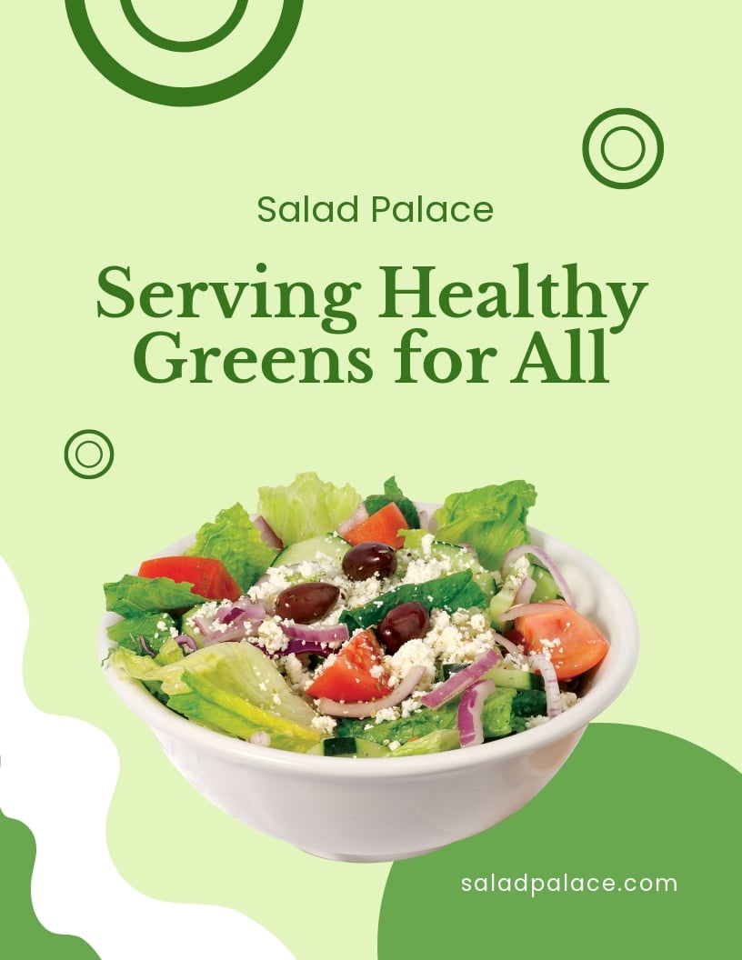 Salad Bar Flyer Template in Word, Google Docs, Apple Pages, Publisher