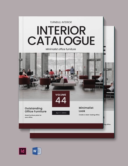 Free Square Interior Catalogue template - InDesign, Word, PDF