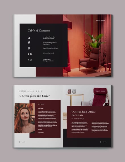 Clean Interior Catalogue template - InDesign, Word, PDF | Template.net